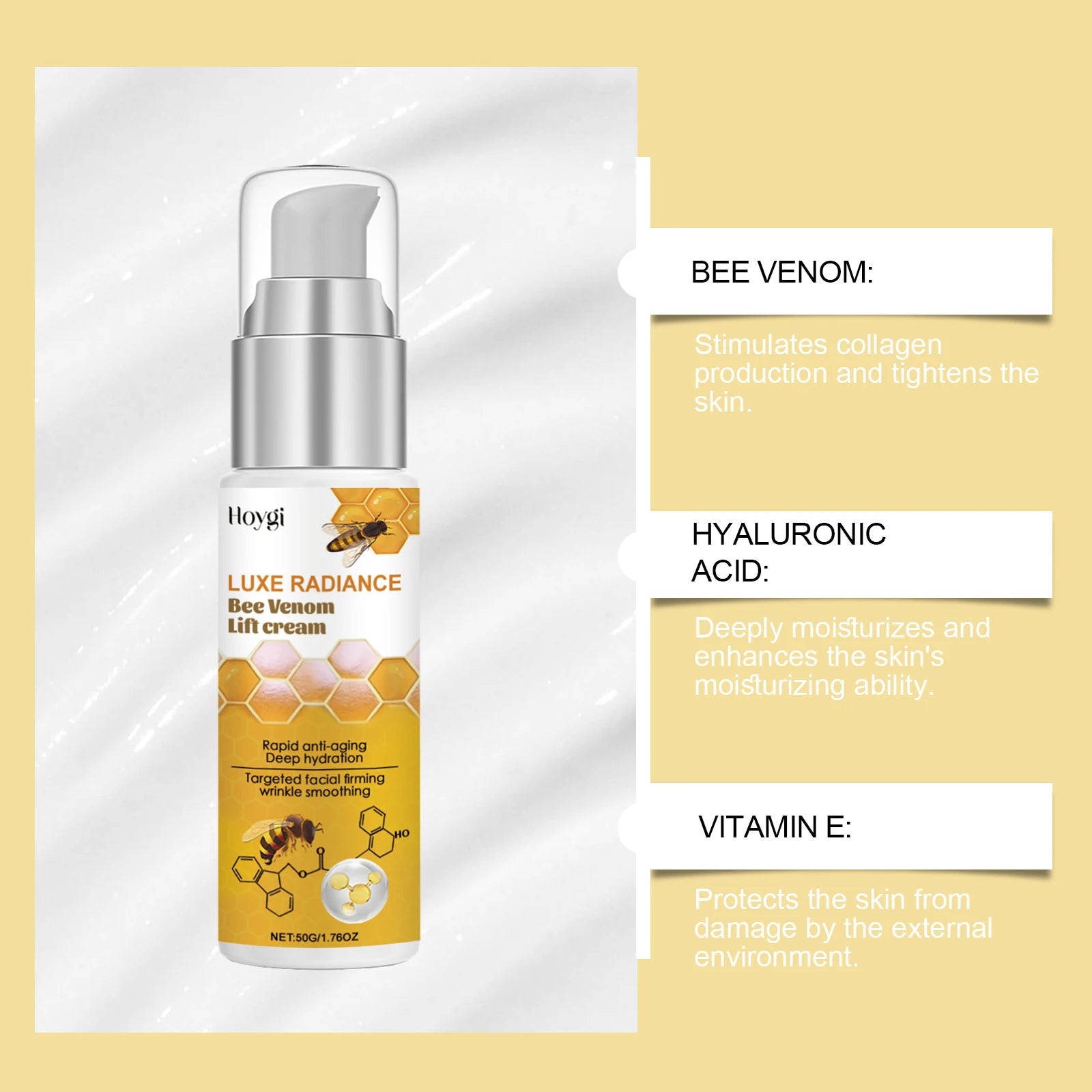Hoygi Bee Venom Face Cream – Anti-Wrinkle Lifting & Firming