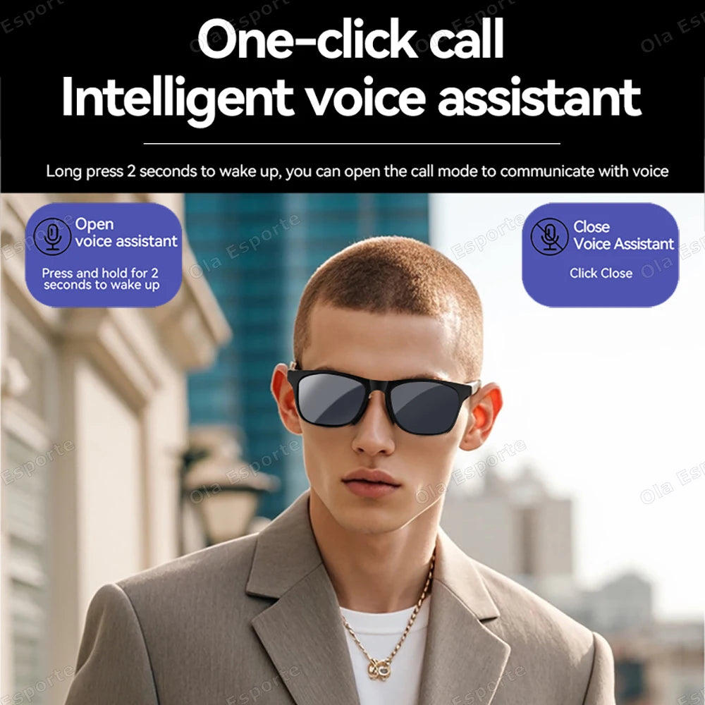 Bluetooth Smart Glasses UV Sunglasses & Wireless Headphones