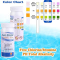 50pcs Chlorine PH Test Strips SPA Swimming Pool Water Tester Paper Residual Chlorine PH Value Alkalinity Hardness Test Strip Oasis Select Default Title