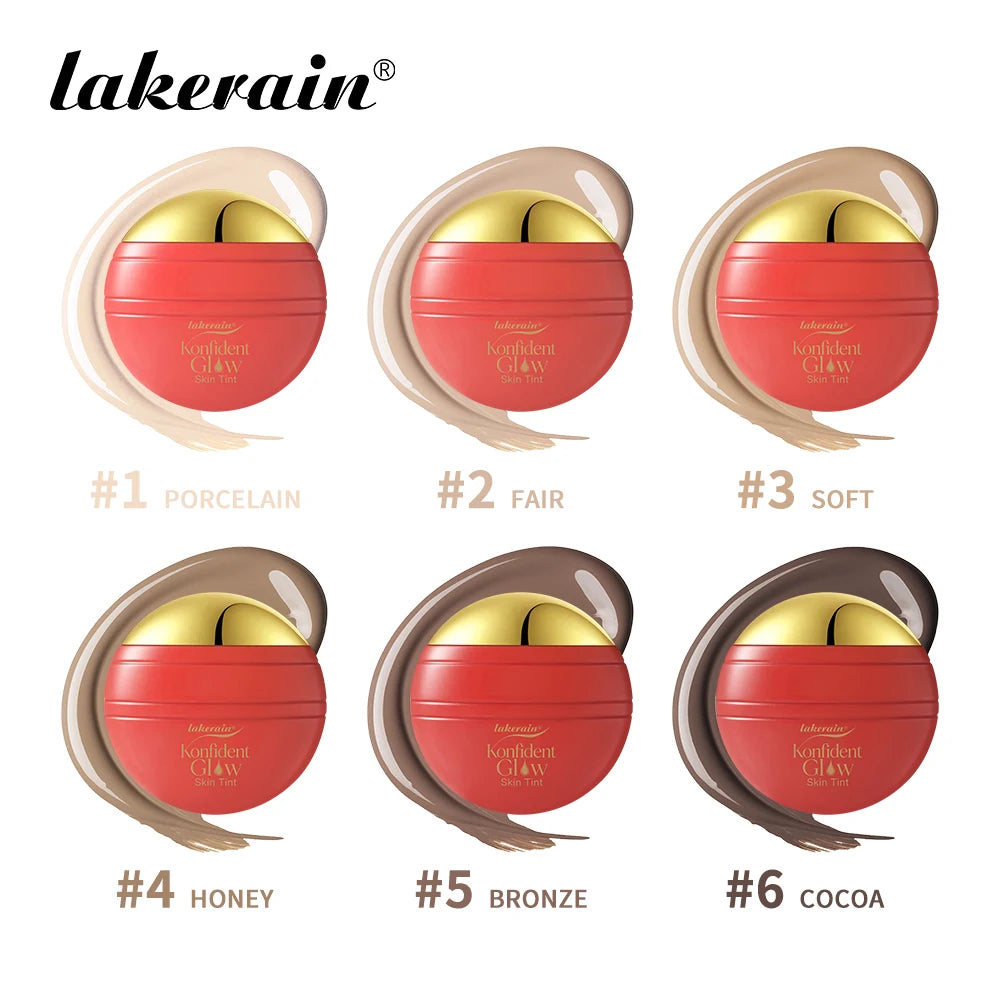 Long-Lasting Buildable Coverage Glow Skin Tint Foundation 6 Colors Natural Look Radiant Finish Beauty Makeup Cosmetic Foundation Oasis Select Set