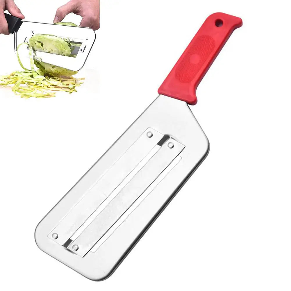 Dual-Blade Stainless Steel Cabbage Shredder & Vegetable Slicer