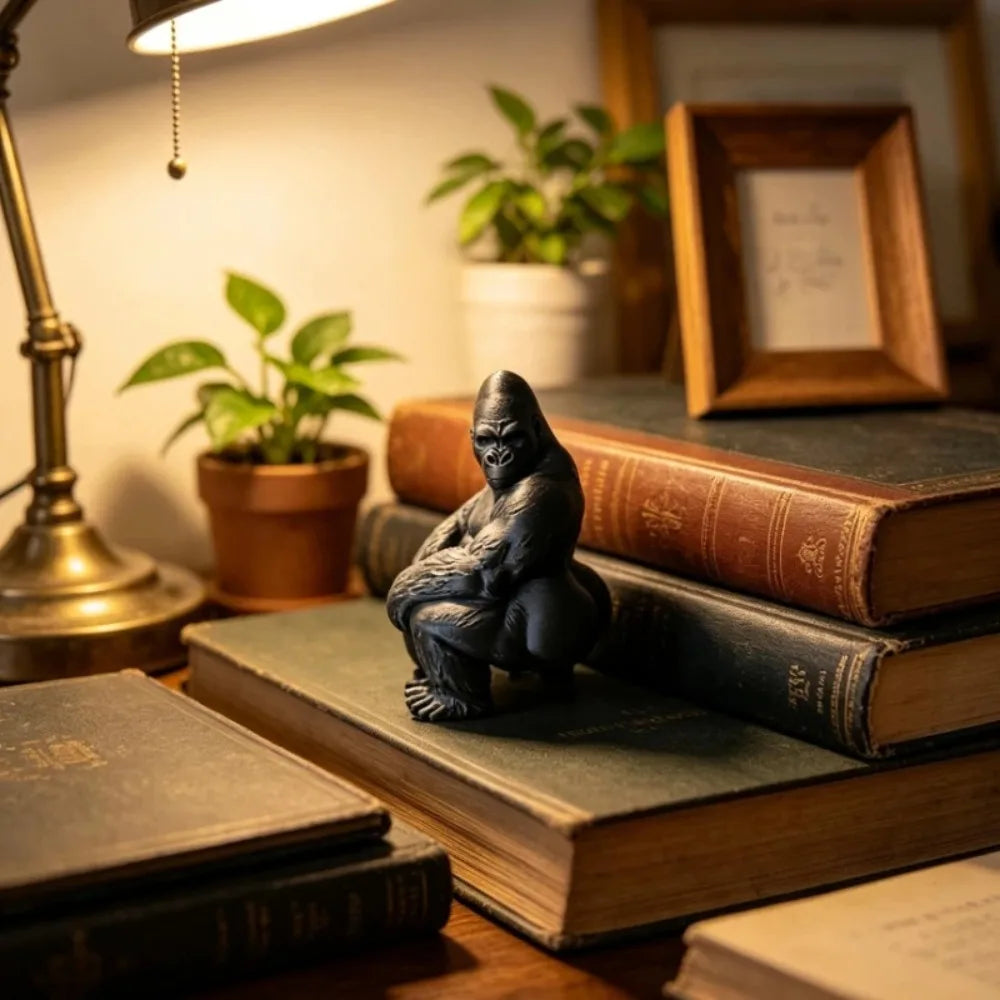 Humorous Gorilla Butt Figurine 3D Printed Miniature Interesting Dancing Gorilla Home Desktop Ornaments Decor Animal Statue Gifts Oasis Select