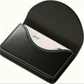 1pc Luxury Lychee Leather Business Card Holder,Large Capacity Metal Magnetic Closure,Desk Organizer for Office Photo Card Holder Oasis Select black