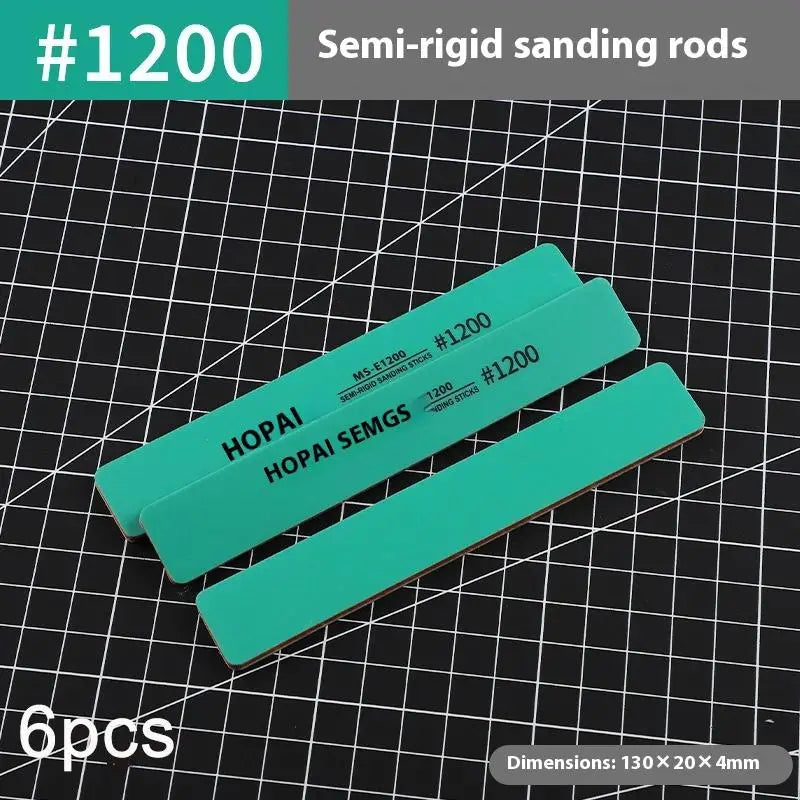6Pcs MS-E400-1500 Semi-rigid Sanding Sticks Plastic Model Polishing Rod For DIY Assembling Model Build Tools@#X Oasis Select 1200
