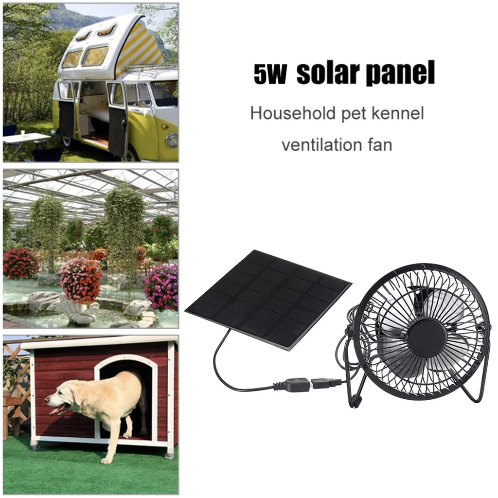 URGGU 5W Solar USB Fan – Portable Outdoor & Home Cooling