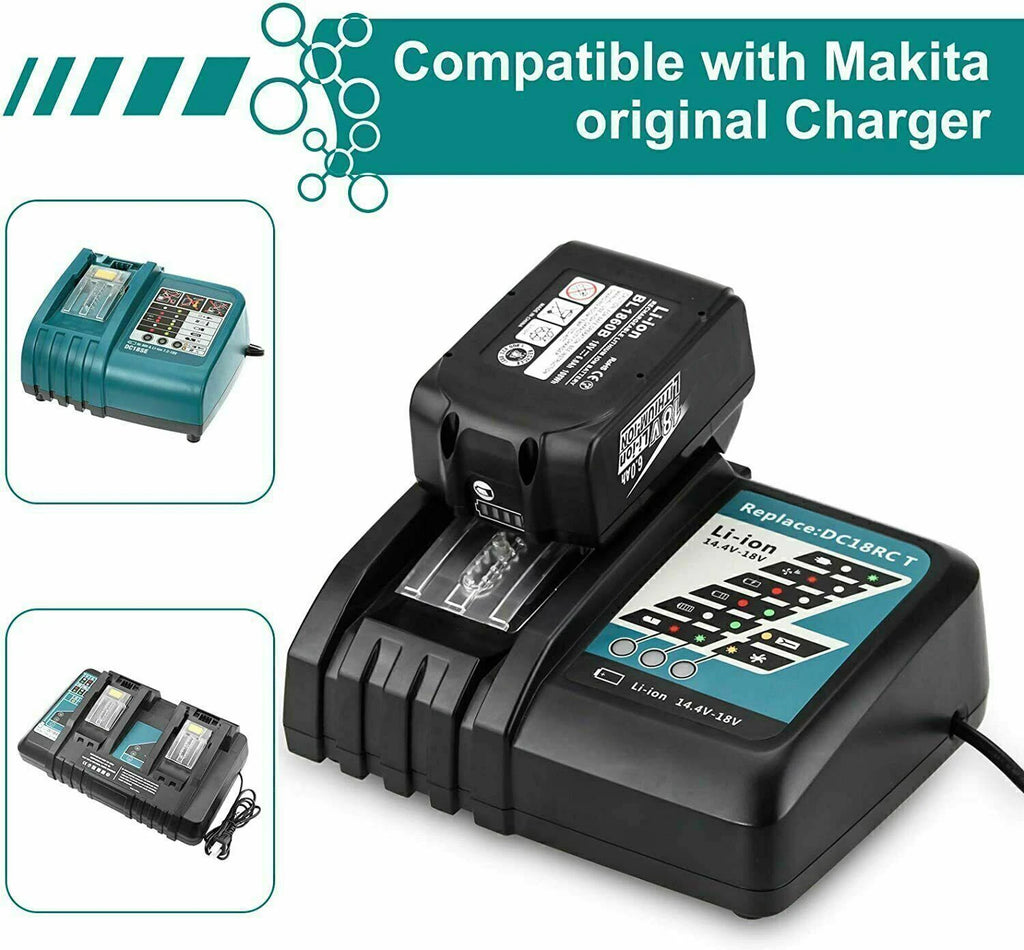 Battery 18v for makita BL1860 BL1850B BL1850 BL1840 BL1830 screwdriver battery & charger 18v Replacement Power Tool Batteries. Oasis Select