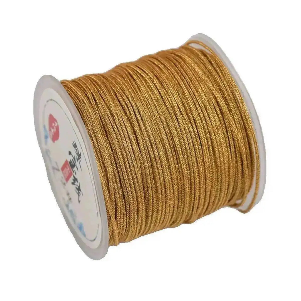0.8mm Golden Woven Jade Thread Jewelry Beaded Accessories DIY Material Bracelet Necklace Woven Cord Line Length 30m Oasis Select