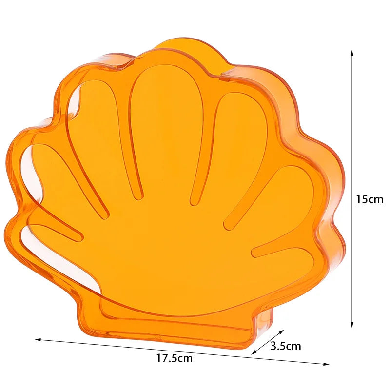 Coin Jar Creative Seashell Storage Box Desktop Organizer Colorful Clear Acrylic Box For Desktop Collection Display Gift Oasis Select