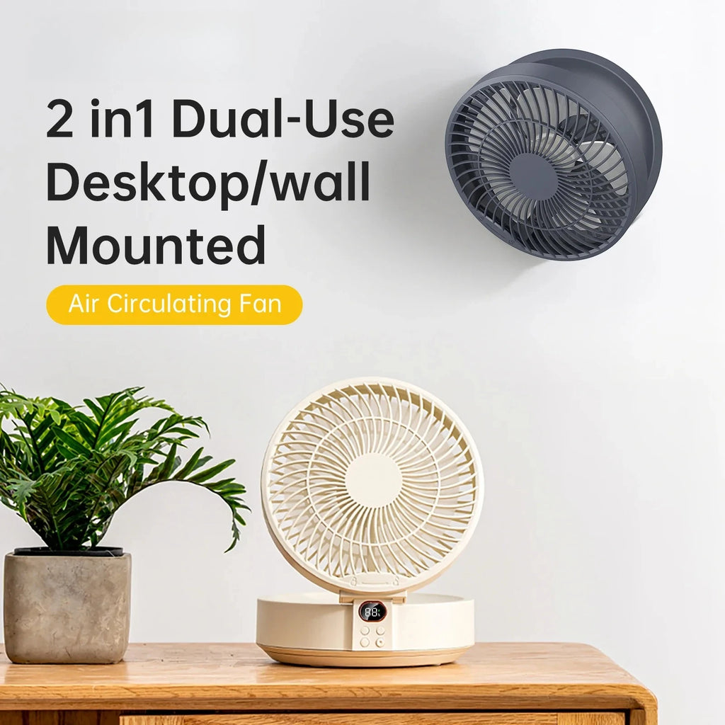 URGGU 4000mAh Rechargeable Fan – Remote, Wall Mount & Nightlight