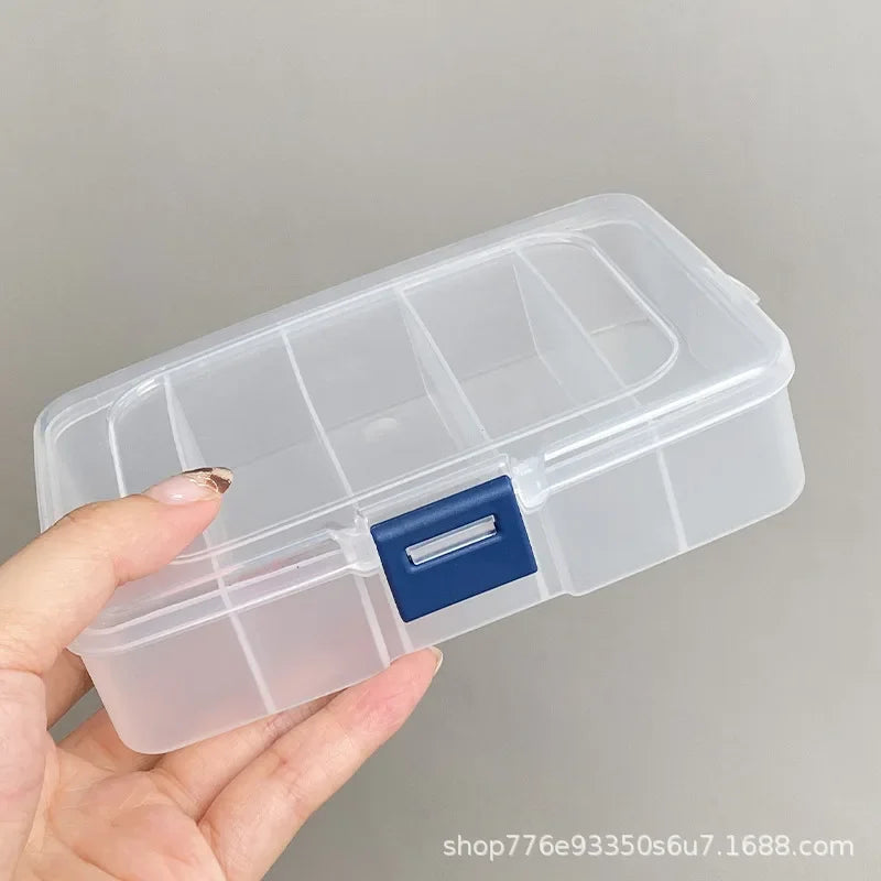 5 transparent plastic storage boxes can accommodate small items, small toys, decorations, small cards, sorted storage, not messy Oasis Select 5pcs B