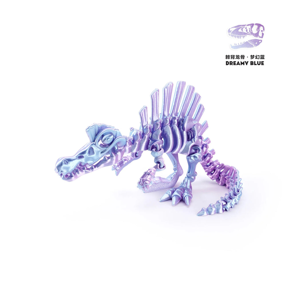 3D Printed Dinosaur Movable Echinosaurus Figurine Dragons Bone Model