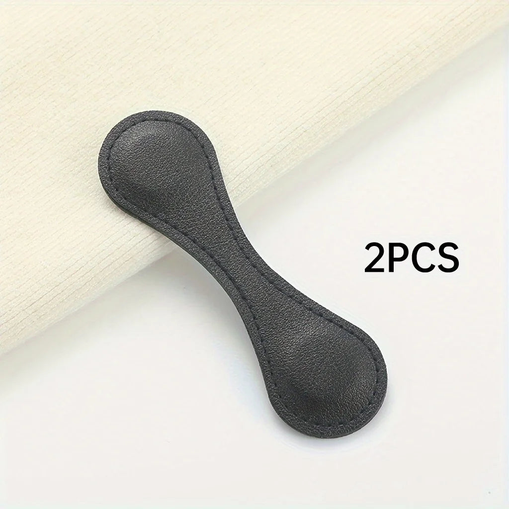 Fixed Magnetic Buckle for Trouser Legs Detachable Nail-free and Seam-free Leather Leg-retracting Buckle Sewing Tools Accessoires Oasis Select 2pcs-Black