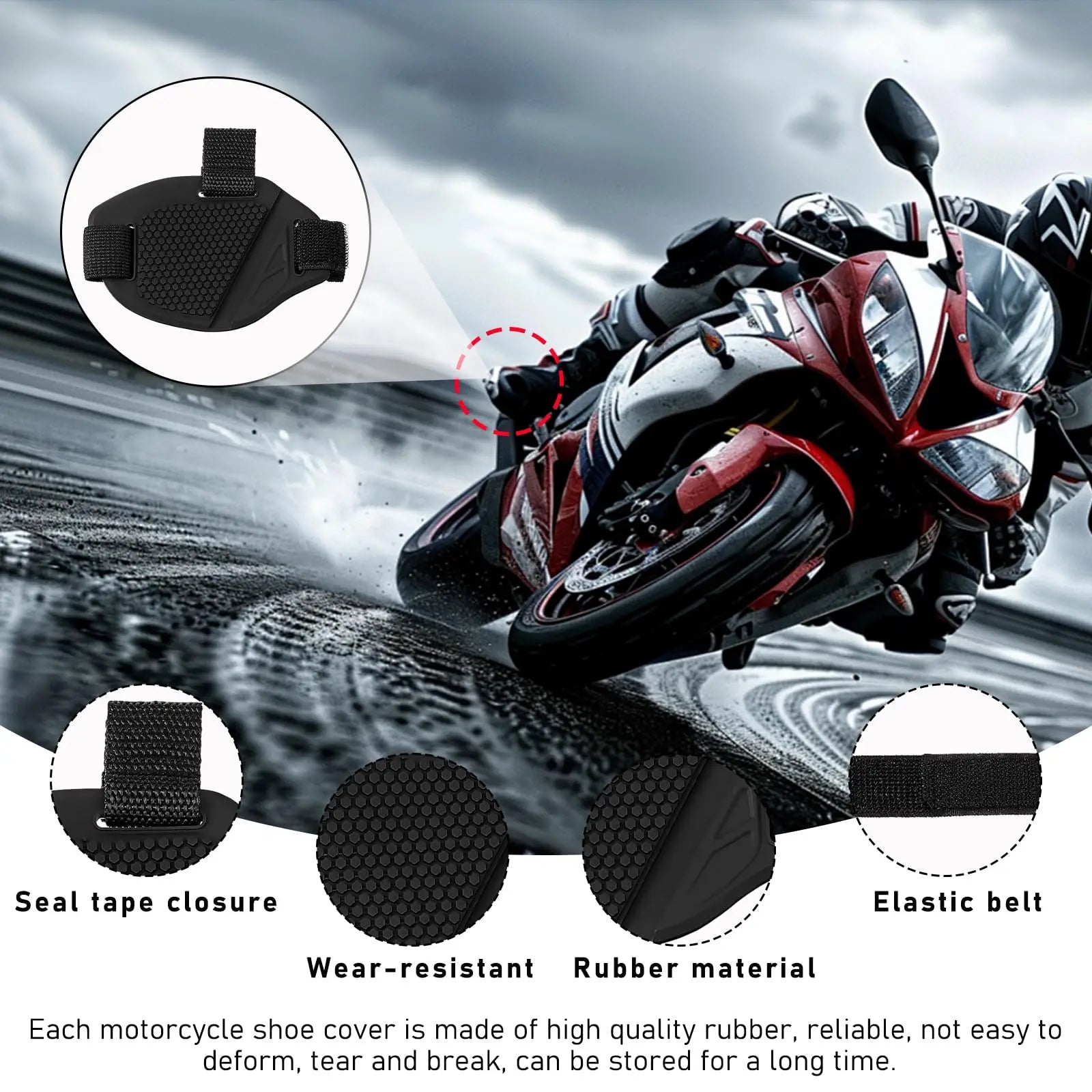 Motorcycle Gear Shift Pad TPU Boot Protector Cover | Universal