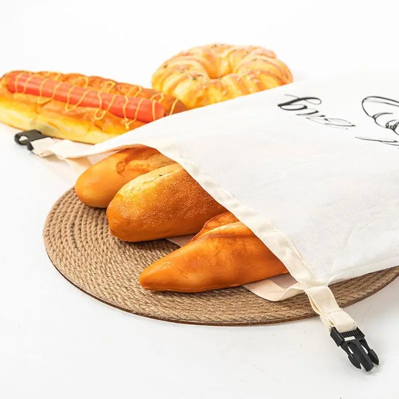 1PCS Cotton Bread Bags for Homemade Bread Reusable Eco Friendly Food Storage for Kitchen Picnic and Bakery Use Oasis Select