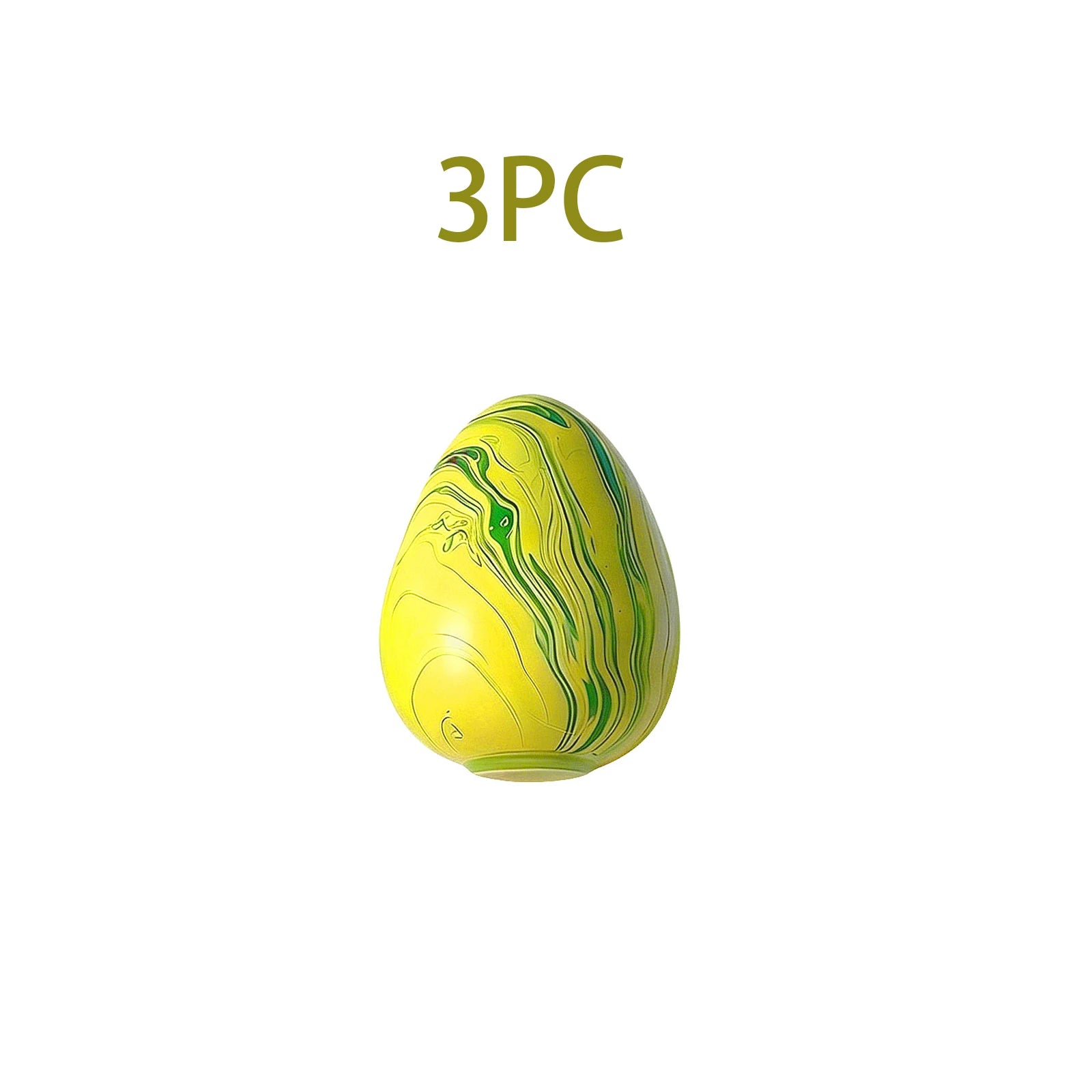Marbled Egg Stress Relief Toy Squeeze Sensory Fidget Toy Slow Rising Squishy Funny Relax Toy for Anxiety Relief Portable Daily Oasis Select Green X 3pc