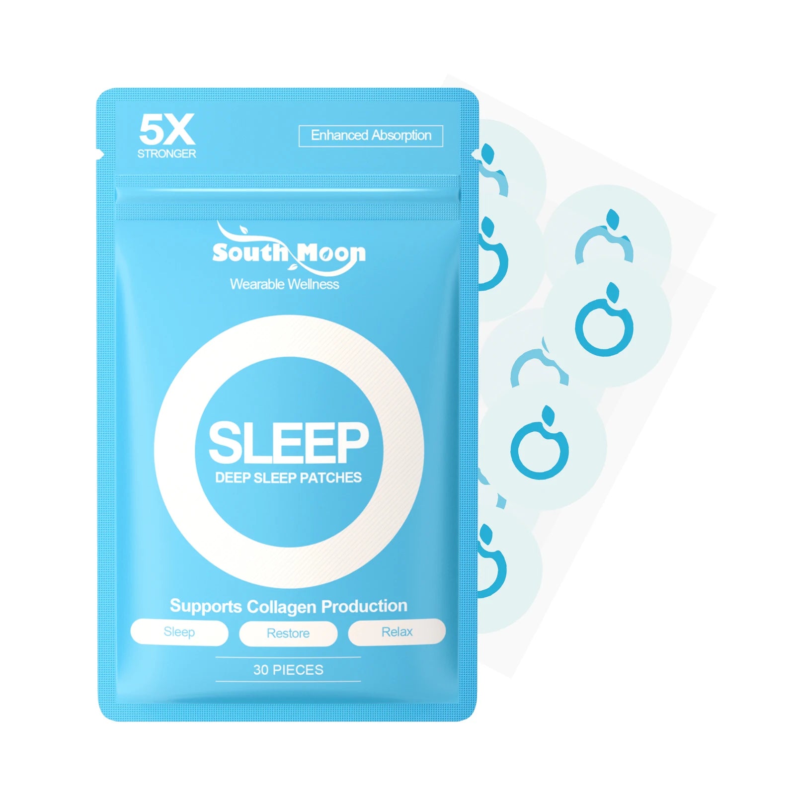 Sleep Body Care Patch Gentle Nighttime Care for Comfortable Sleep, Daily Portable Blue Body Care Patches Oasis Select 30pcs