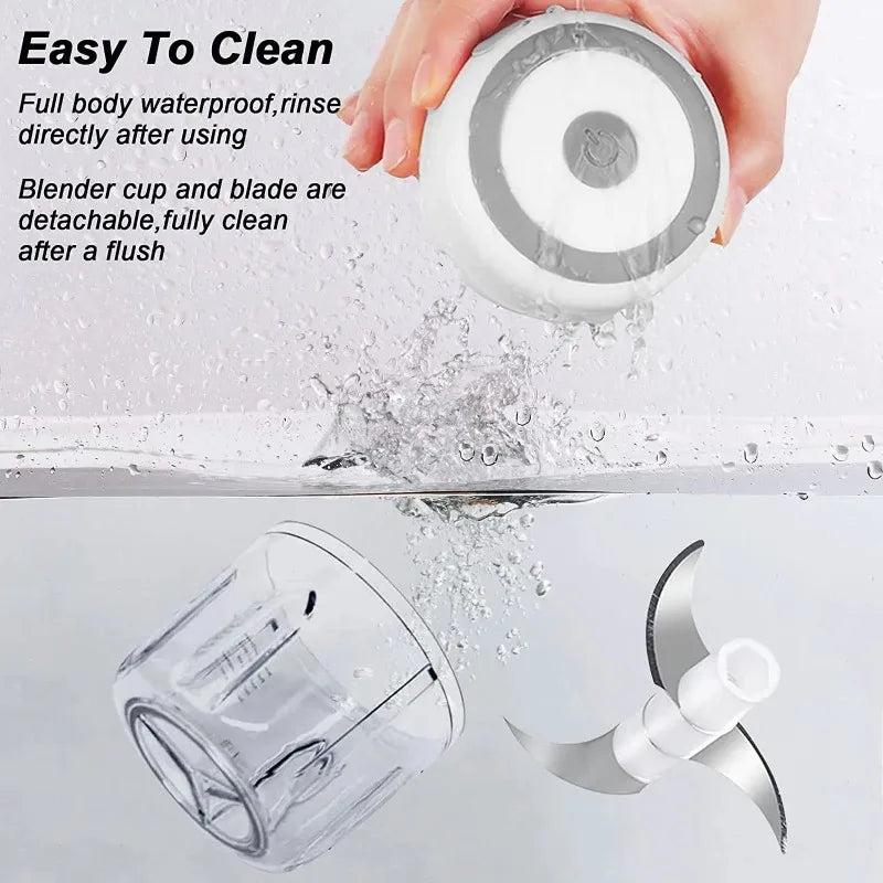 2026 Hot Sale！USB Portable 100/250ML Electric Meat Grinder Vegetable Chopper Mini Garlic Masher Kitchen Food Crusher Gadgets Oasis Select