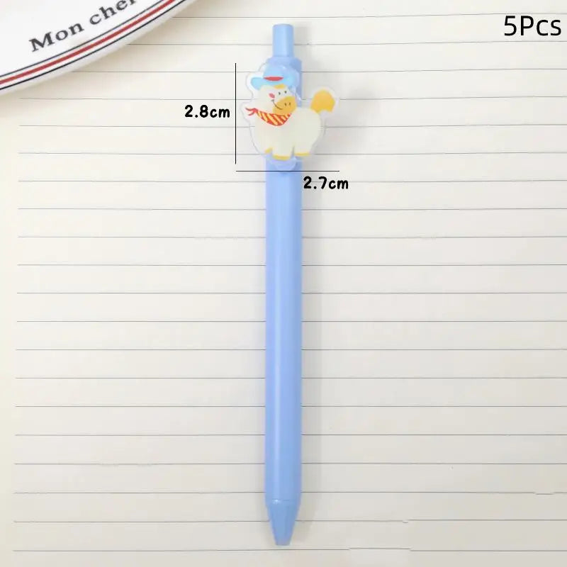 5/6Pcs Cute Pony Neutral Pen Acrylic Decorative Gel Pen Quick Drying Neutral Pen Student Stationery Office Stationery Supplies Oasis Select A4