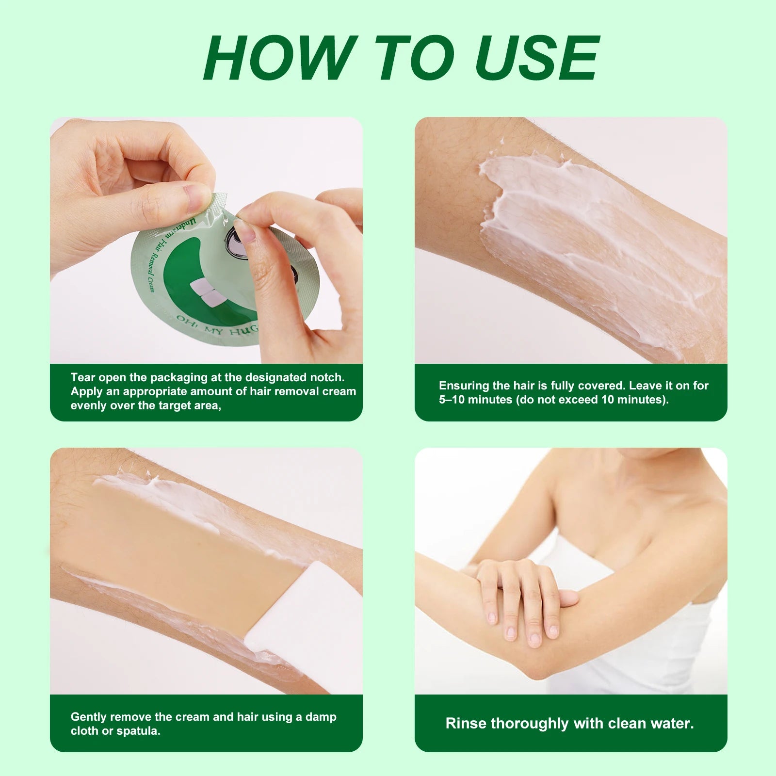 Magic Hair Removal Milk Cream – Smooth Skin | 10 Sachets Hair Removal Cream Oasis Select