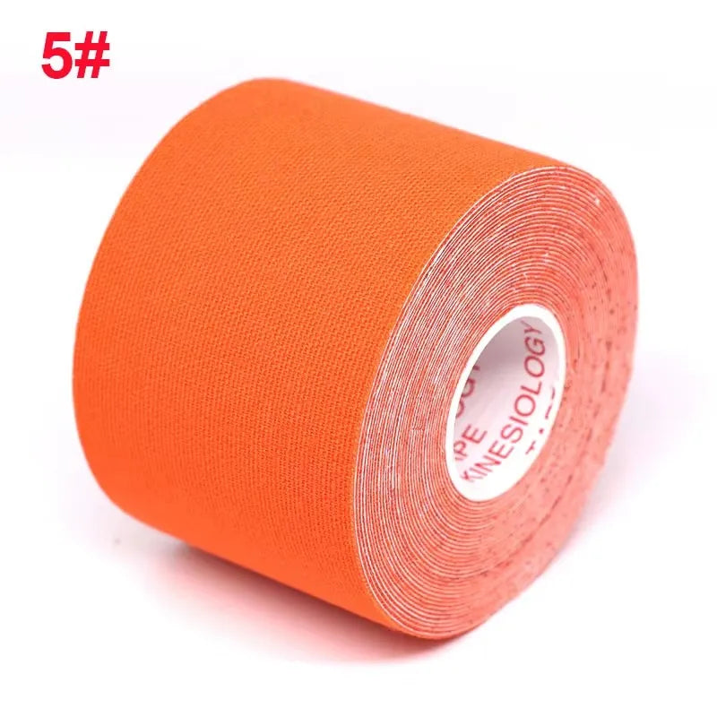 1/2/4Pcs Sports Waterproof Kinesiology Tape Stickers Athletic Bandage Muscle Recovery Protector Strapping Pain Relief Tennis Gym Oasis Select Orange 5CMX5M