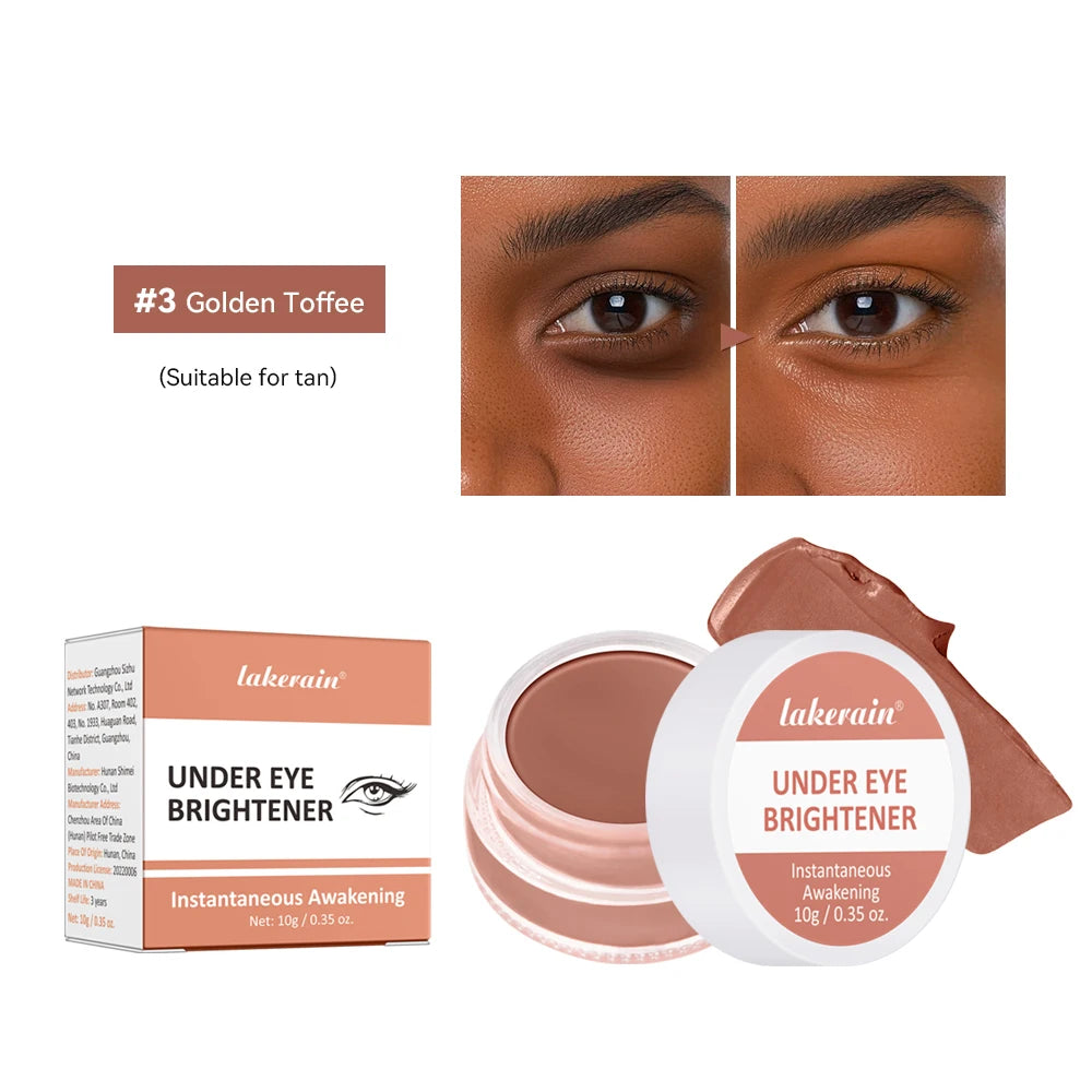 Lakerain Under Eye Brightener Hydrating Concealer Cream Medium Correction for All Skin Types Conceal and Brighten Dark Circles Oasis Select toffee