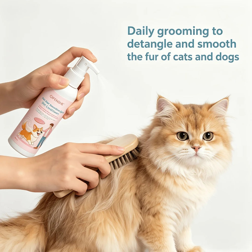 Pet Grooming Combo: Hair Smoothing Spray & Lint Roller | Dogs & Cats