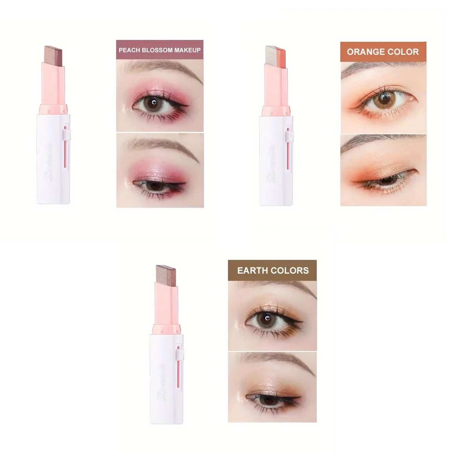 Two-Color Gradient Eye Shadow Stick – Long-Lasting 3D Look