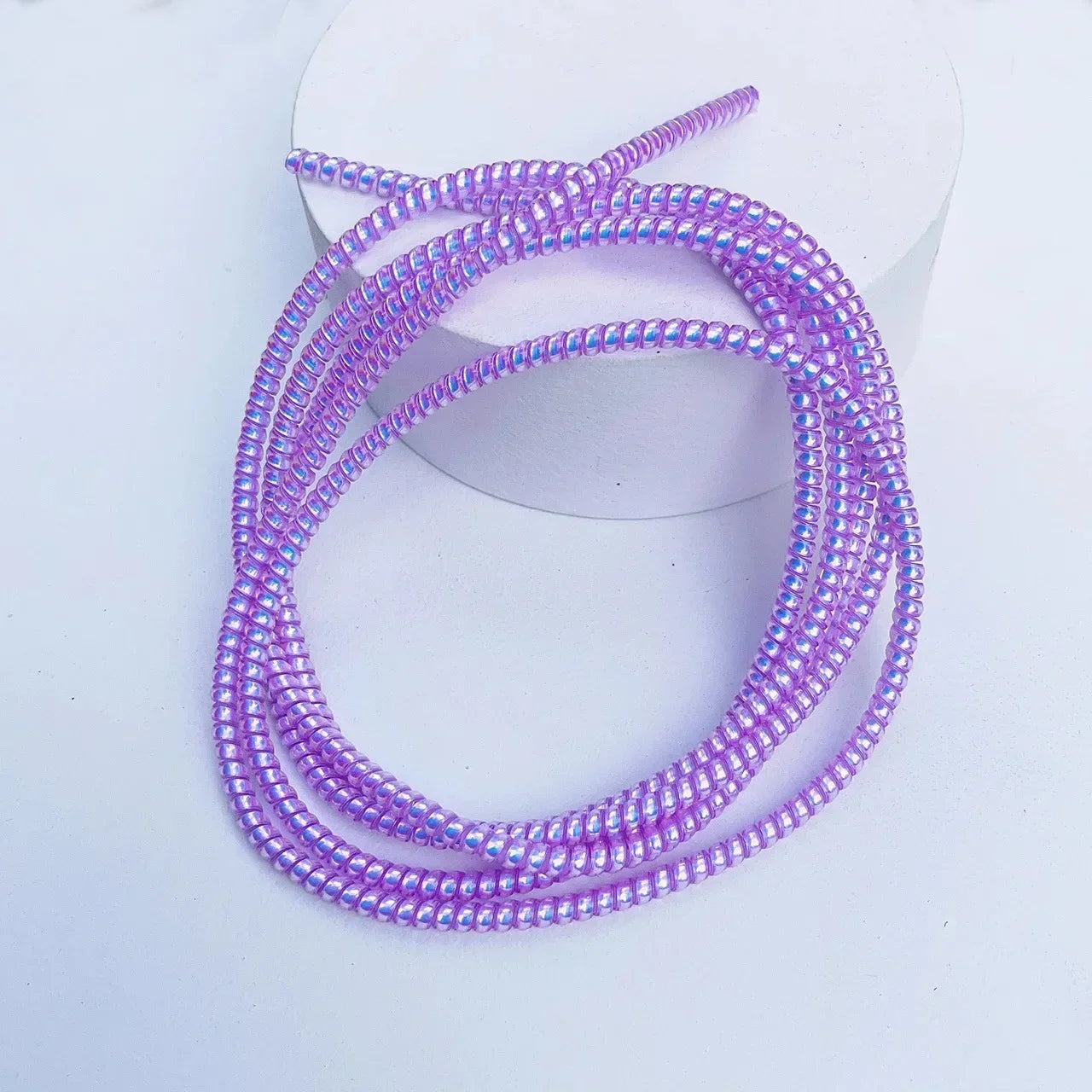 2/1Pcs 1.6M Laser Cable Protectors Spiral Data Cable Organizer Wrap Universal Phone Charger Cord Saver Sleeve Oasis Select purple