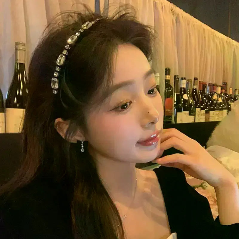 Velvet Rhinestone Hair Headband for Women – Luxury Style