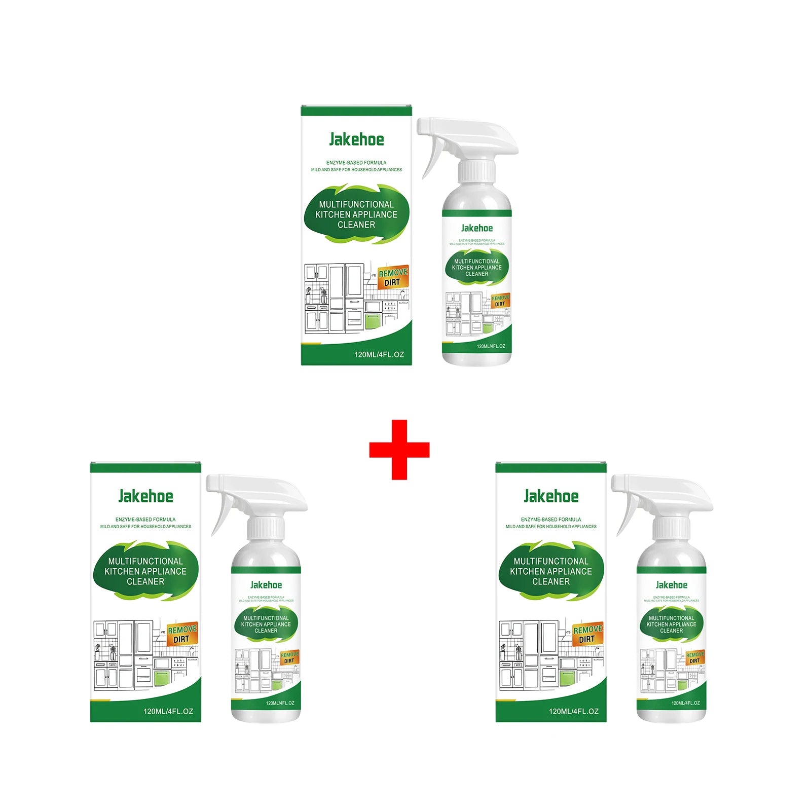 Kitchen Appliances Cleaner for Stovetops, Ovens, And Range Hoods Remove Dirt Grease Enzyme Based Cleaning Spray Cleaning Tools ﻿ Oasis Select 3pcs
