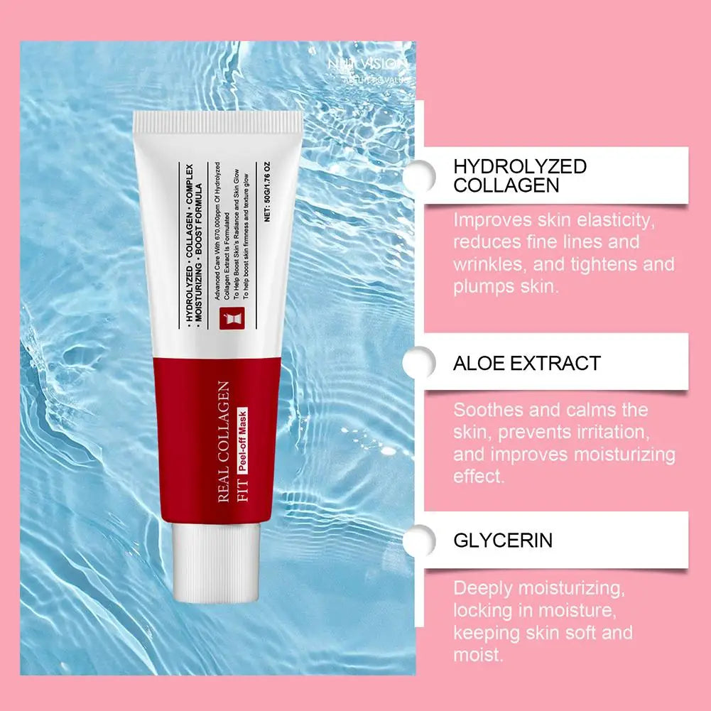 1/2PCs Moisturizing Collagen Night Wrapping Mask Elasticity Hydration Collagen Peel off Face Mask For Glowing Skin Face Care Oasis Select
