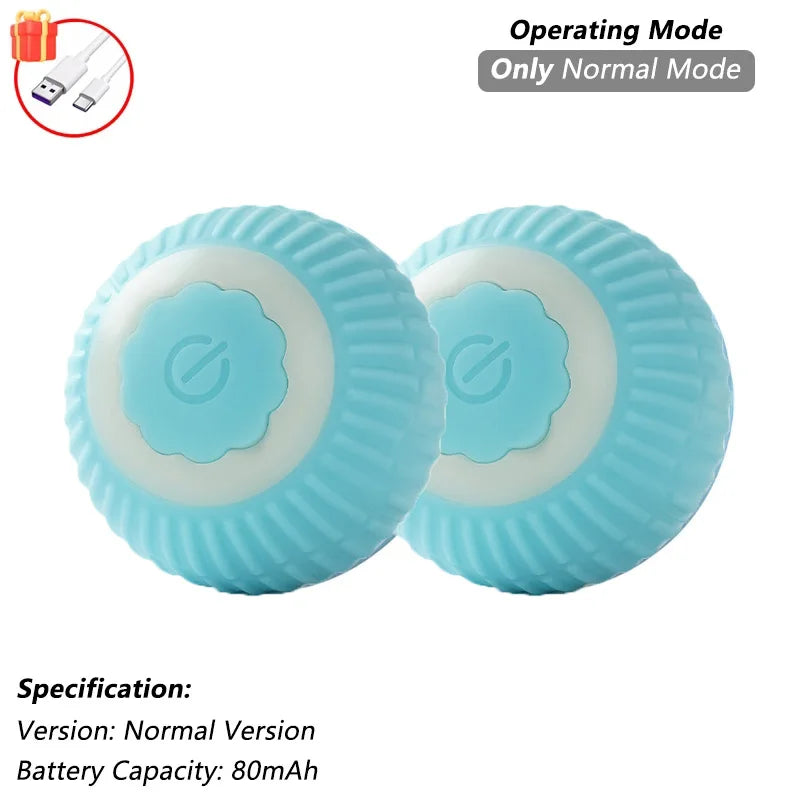 Cat Interactive Ball Training Self-moving Kitten Electric Cat Ball Toys Electronic Automatic Rolling Magic Ball Toys for Cat Oasis Select 2PCS-Blue