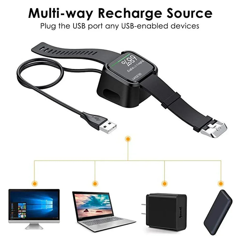 USB Charger Dock for Fitbit Versa 1, Versa 2 & Versa Lite Smartwatch Charger Dock Oasis Select