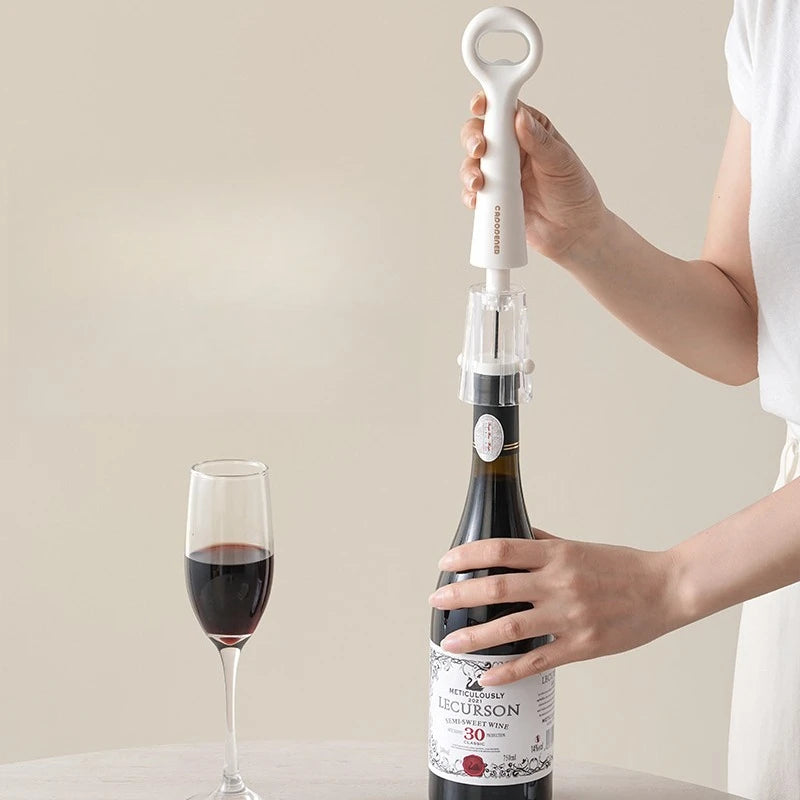 Pneumatic Air Pressure Wine Opener Anti-explosion Safe Cork Remover No Cork Debris Dual Function Wine Beer Opener For Home Bar Oasis Select
