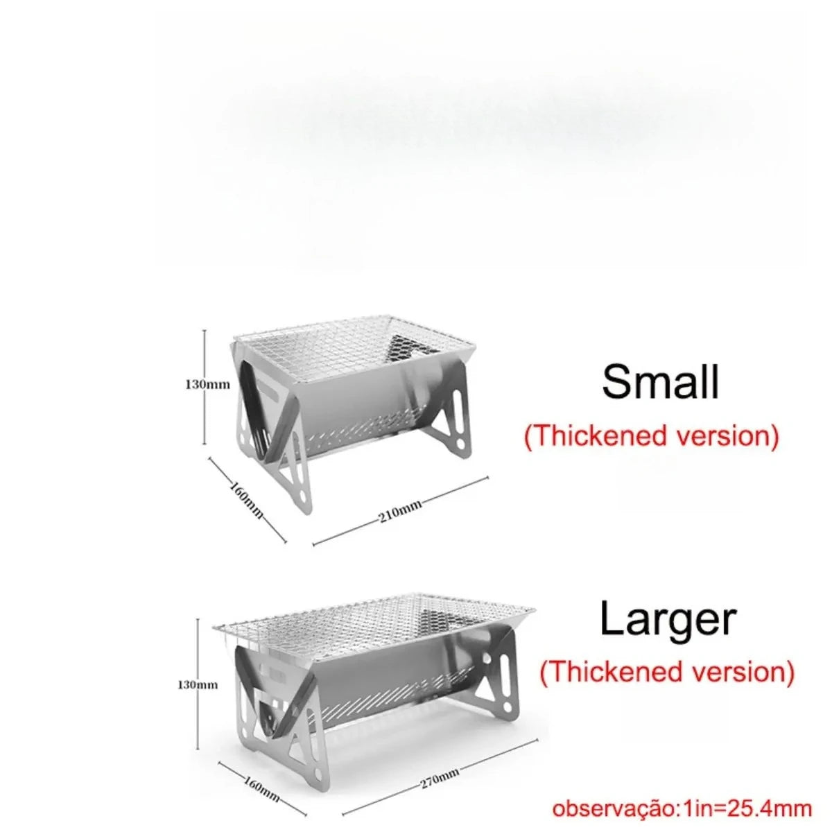 Portable Stainless Steel Camping BBQ Grill Rack & Firewood Stove Camping BBQ Grill Oasis Select