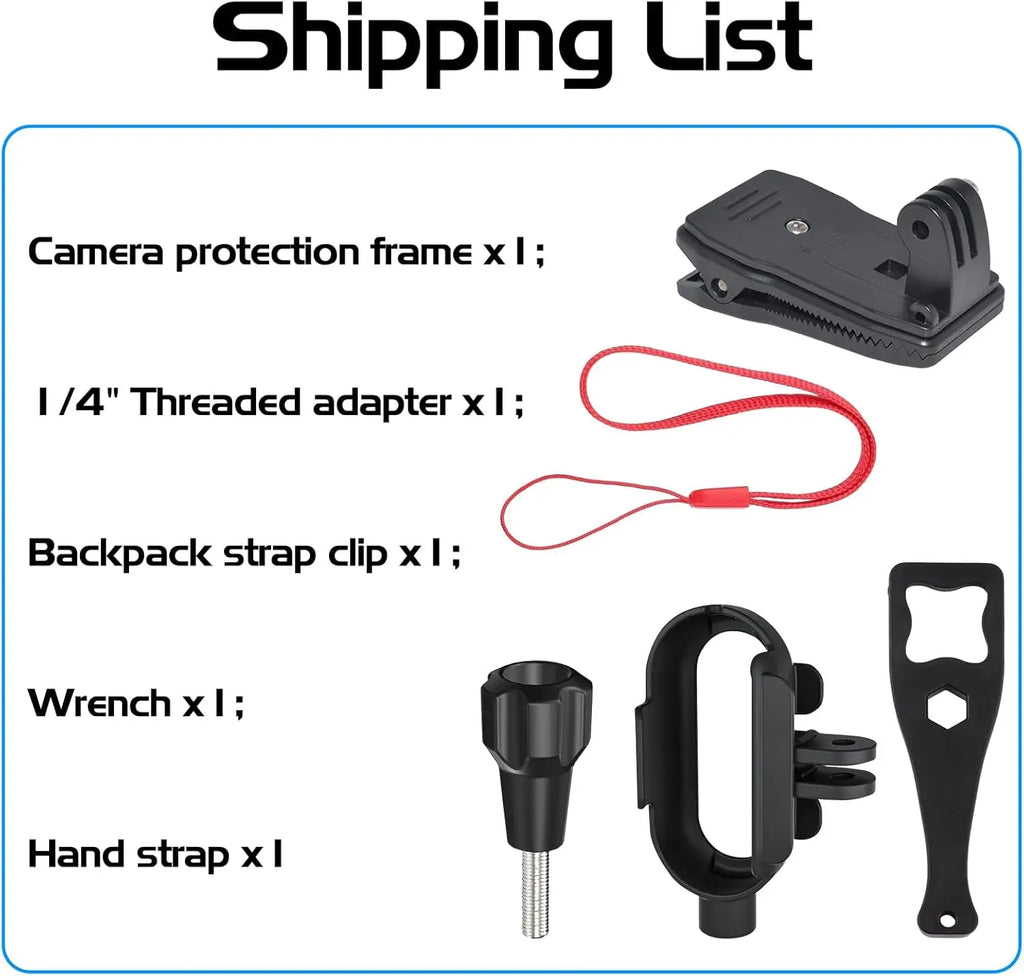 Insta360 Go 3S/Go 3 Frame Mount & Backpack Clip | 1/4" Adapter