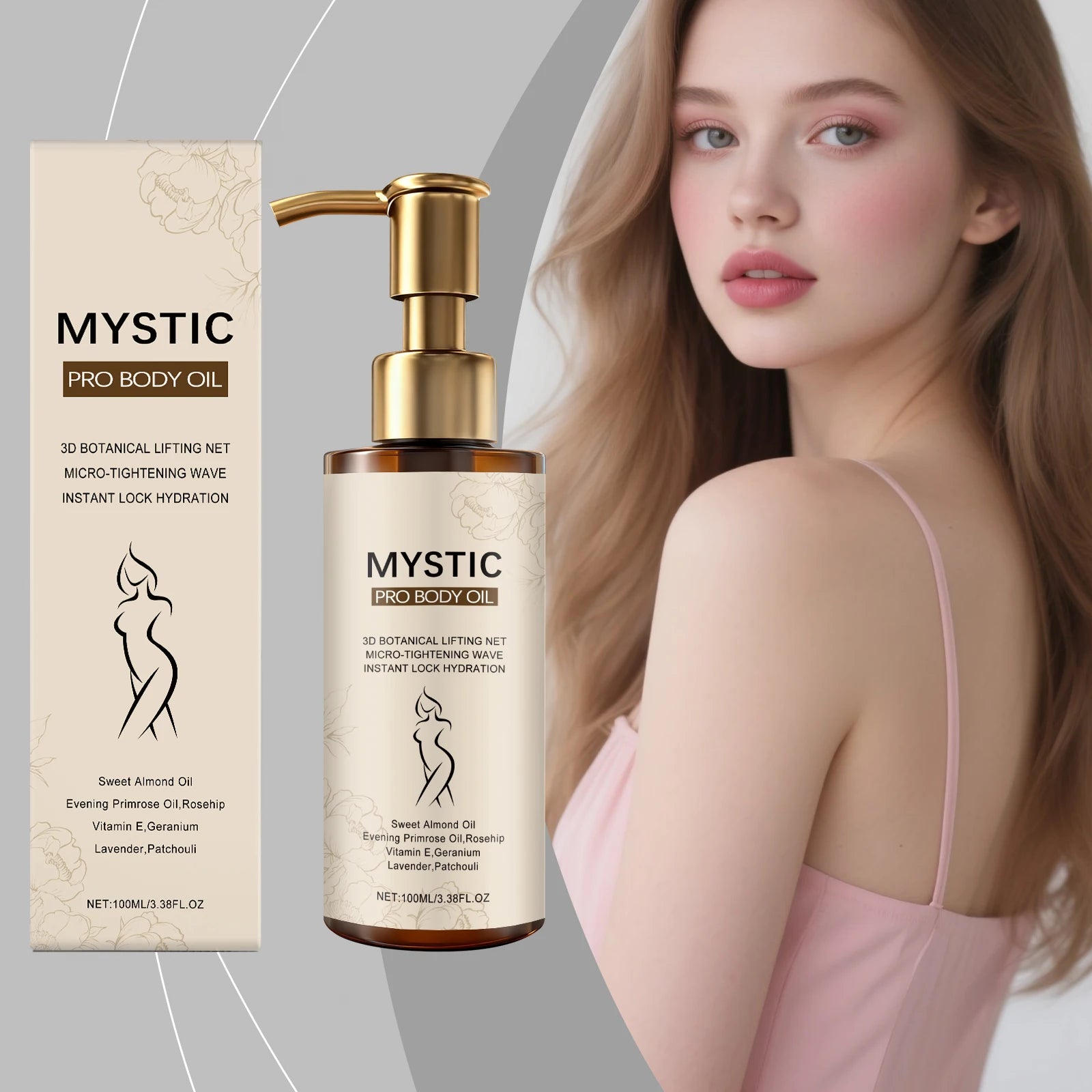 Anti-Aging Body Care Oil Increased Skin Firmness Smooth Texture Skin-Friendly Improve Rough Skin Nourishes Skin Body Massage Oil Oasis Select 2BOXED