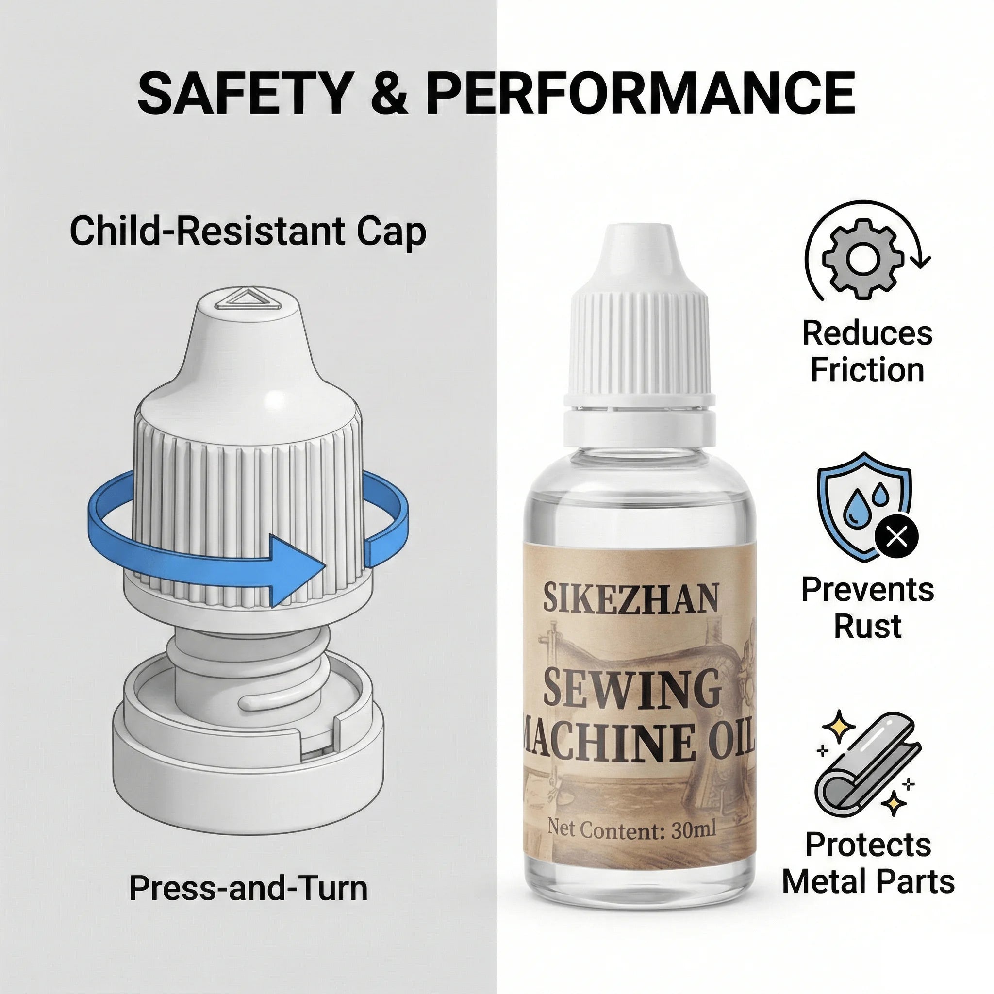 Pure Lubricating Oil for Sewing Machines Hair Clippers Shavers Hinges Rust Prevention Mechanical Tool Care Gear Bearing Antiwear Oasis Select