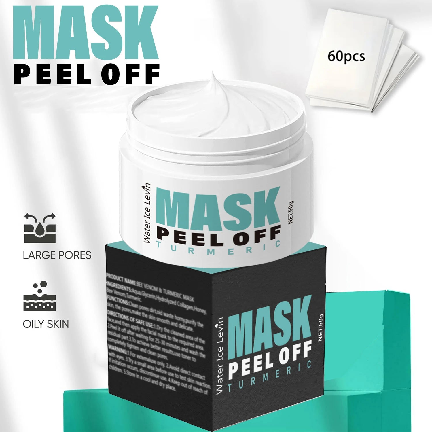 Vitamin C & Turmeric Peel-Off Mask – Brighten & Hydrate Peel-Off Face Mask Oasis Select