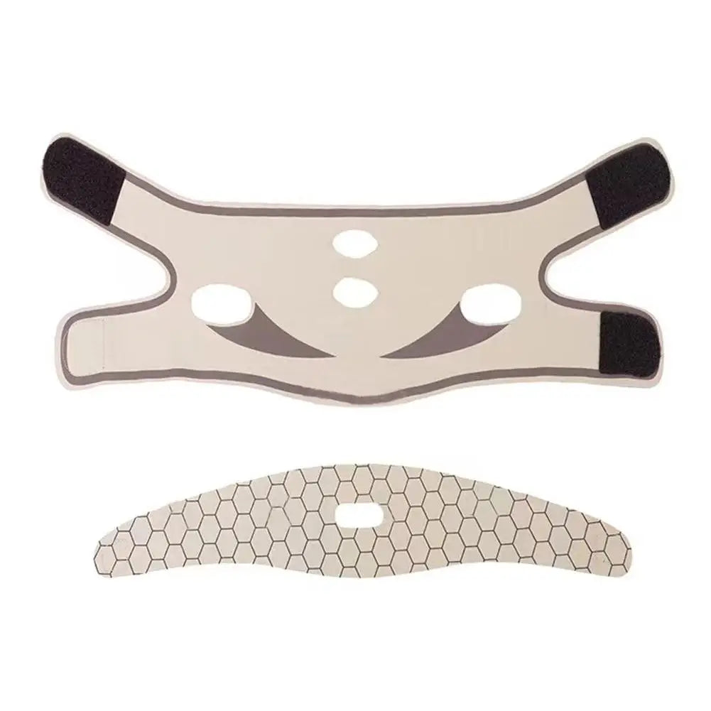 Upgrading Chin Strap for Sleeping, Double Chin Reducer, V Line Lifting Mask Face Slimming Strap, Breathable Jawline Exerciser Oasis Select Double layer