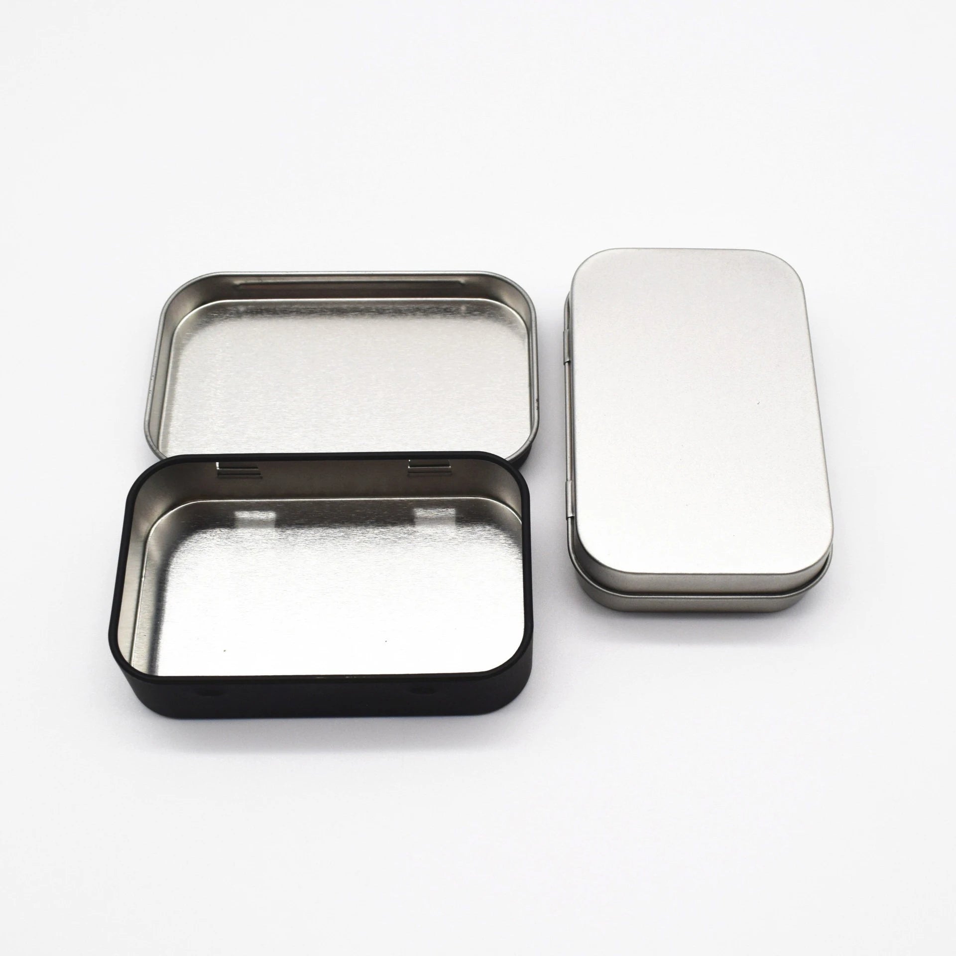Mini Hinged Tin Box – Small Rectangular Metal Storage Container