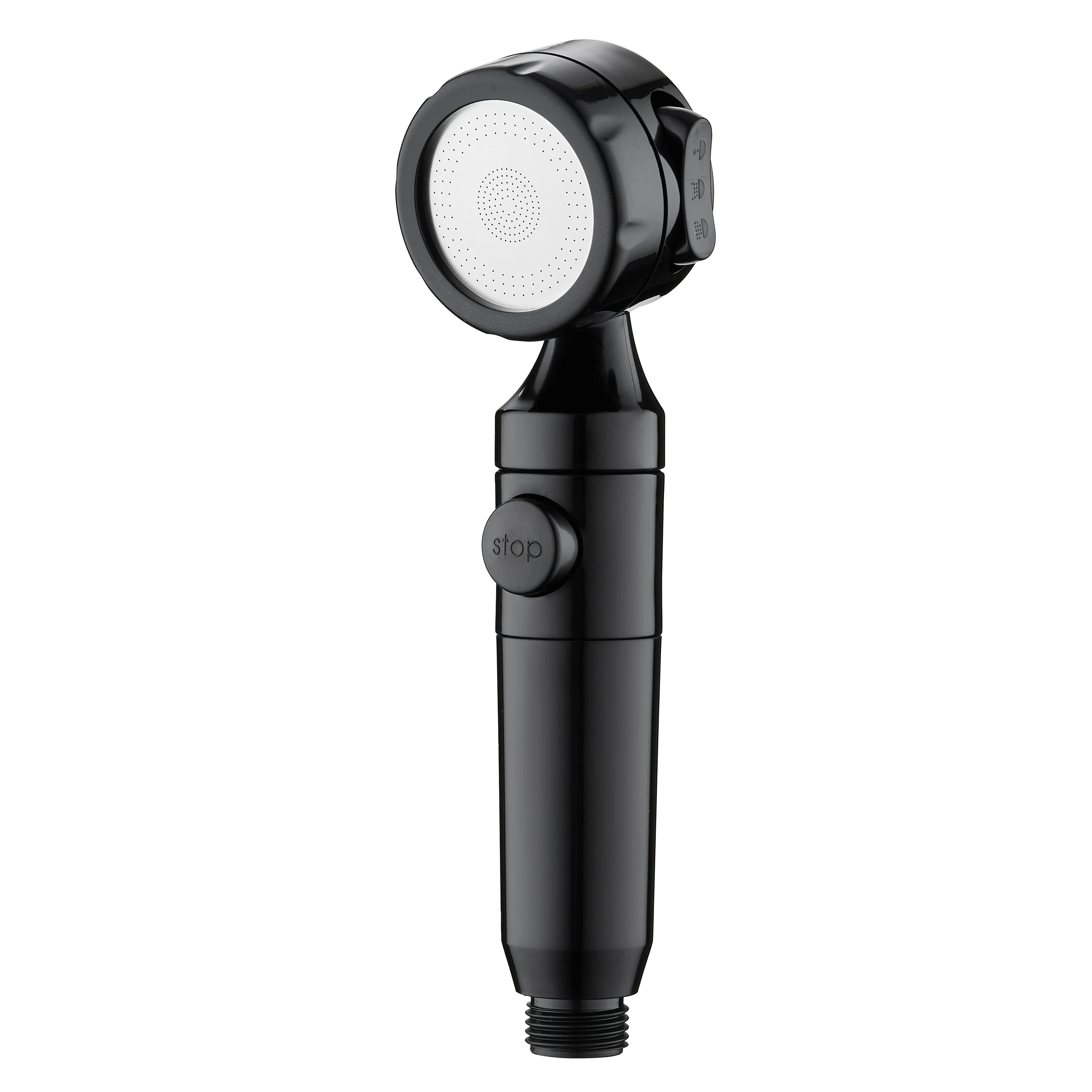 New Portable 3 Modes Travel business Trip Home RV Children Baby Shower Head Filter Rainfall Spray Shower Household Accessories Oasis Select Black