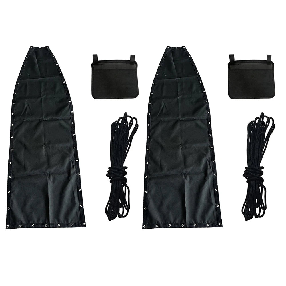 Hanging Swing Chair Seat Cloth For Textilene Hanging Swing Chair Garden Swing Replacement Waterproof Dustproof Black Replacement Oasis Select 2pcs with pockets