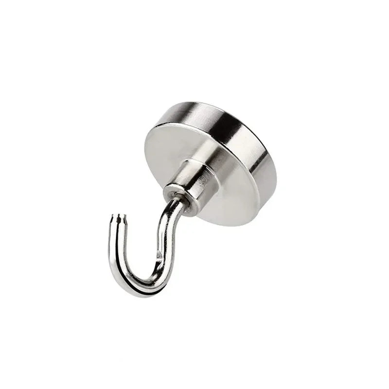 8PCS Strong Neodymium Magnetic Hook Sucker Metal 12kg 5Pounds Diameter 20mm Magnets Quick Hook Shelf Ring For Home Kitchen Oasis Select 1PC 20mm