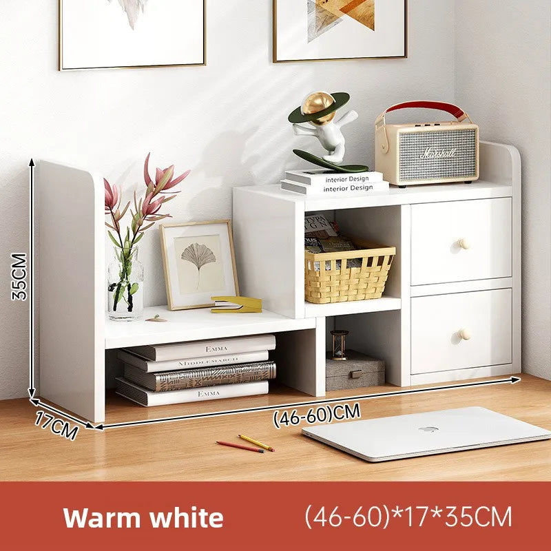 Desktop bookshelf storage shelf office storage shelf simple desk multi-layer telescopic shelf home desk small bookcase Oasis Select 23