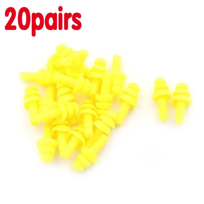 10/30 Pairs Silicone Ear Plugs Sound Insulation Ear Protector Anti Noise Snore Comfortable Sleeping Earplugs For Noise Reduction Oasis Select 20pairs Yellow