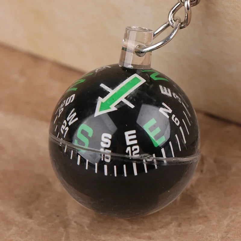 1pc Portable Lightweight Emergency Compass Outdoor Survival Keychain Ball Compass Tool Oasis Select