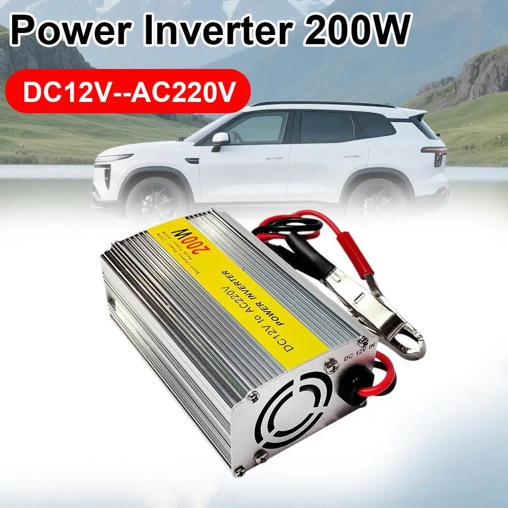 200W Car Power Inverter 12V to 220V AC with USB Port Car Power Inverter Oasis Select