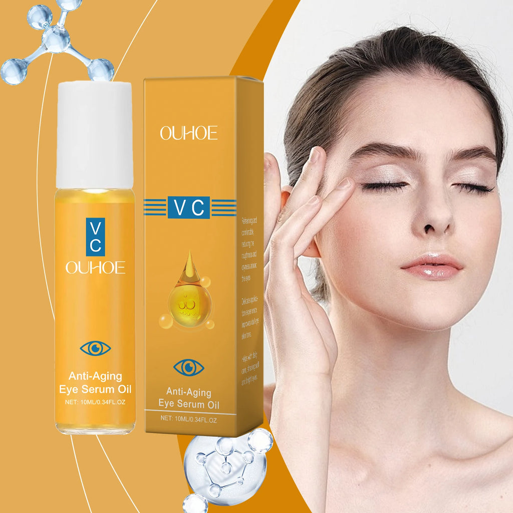 Anti Aging Eye Essence Oil Firming Brightening Reduce Wrinkle Fade Fine Lines Remove Puffiness Hydrating Smooth VC Eye Serum Oil Oasis Select