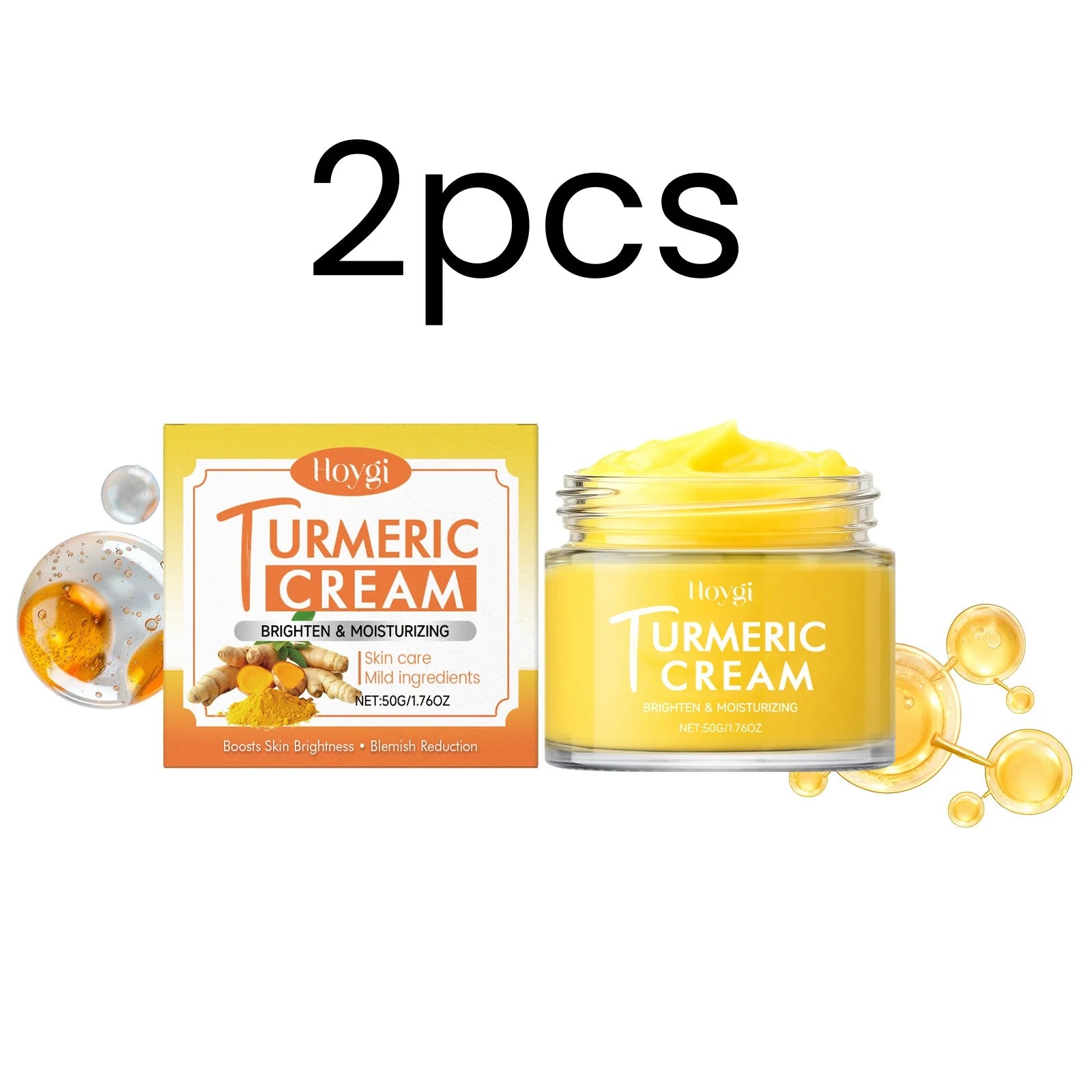 Hoygi Turmeric Face Moisturizer – Brightening Cream 50g Turmeric Face Cream Oasis Select 2pcs
